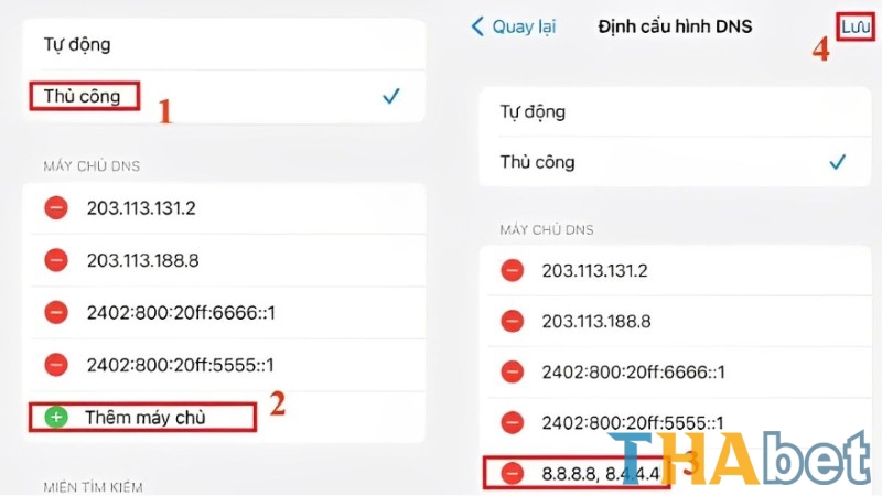 Đổi DNS là một trong những cách đơn giản và hiệu quả khi nhà cái THABET bị chặn