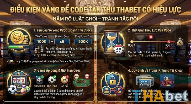 Một số yêu cầu của nhà cái để code tân thu THABET có hiệu quả
