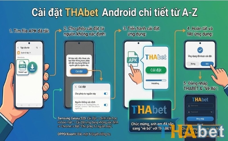 Các bước cài đặt THABET Android
