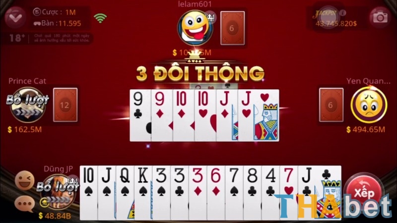Cách chơi tiến lên miền nam THABET đơn giản chỉ với 4 bước
