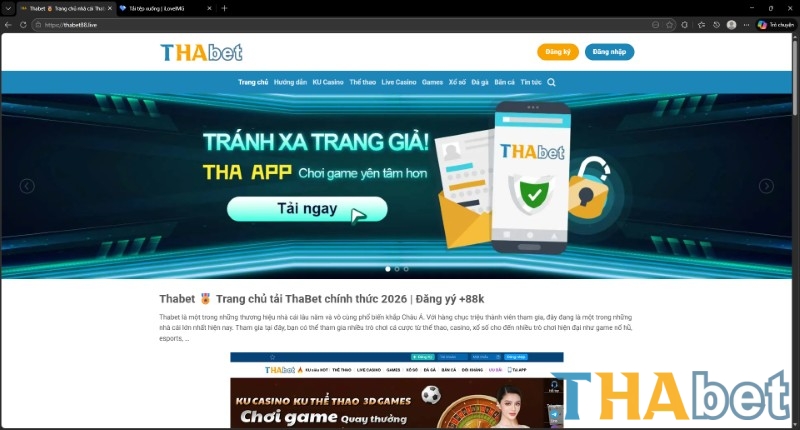 Link đăng nhập THABET chính thức