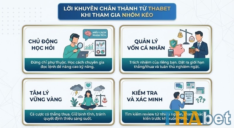Khuyến nghị từ THABET dành cho người chơi khi tham gia nhóm kéo kèo