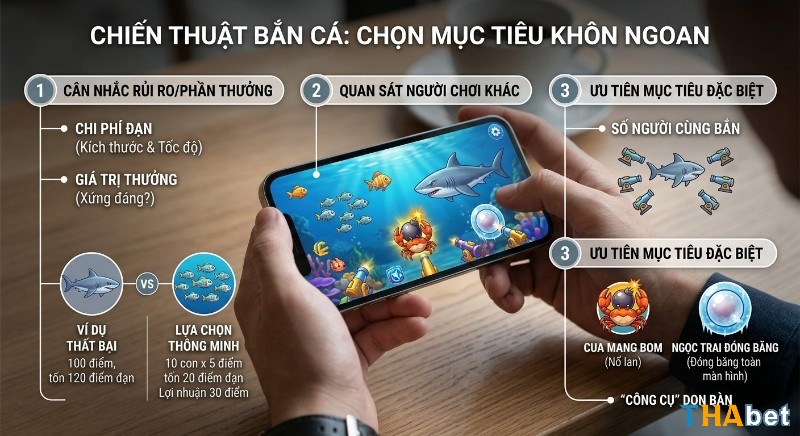 Tổng quan chiến thuật 3 yếu tố quyết định ưu tiên mục tiêu bắn cá: Rủi ro/Phần thưởng, đối thủ và vật phẩm đặc biệt