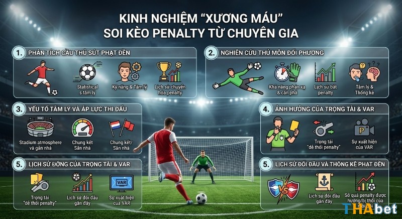 Tổng quan chiến lược 5 yếu tố soi kèo penalty là gì từ chuyên gia: phân tích cầu thủ, thủ môn, tâm lý, trọng tài và lịch sử đối đầu