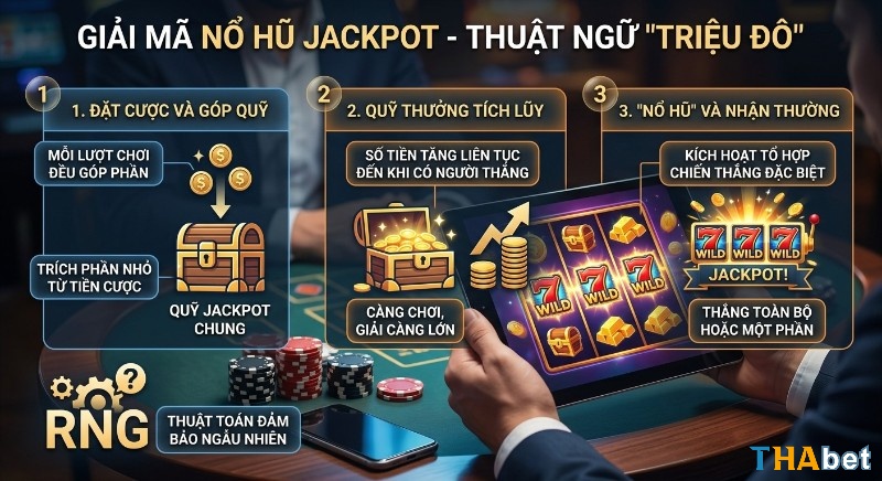 Quy trình 3 bước giải mã Nổ hũ Jackpot với cơ chế góp quỹ, tích lũy giải thưởng và nổ hũ nhận tiền dựa trên thuật toán RNG trong nổ hũ jackpot là gì