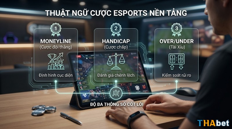 Phân loại các thuật ngữ cược eSports nền tảng: Moneyline định hình cục diện, Handicap đánh giá chênh lệch, Over/Under kiểm soát rủi ro