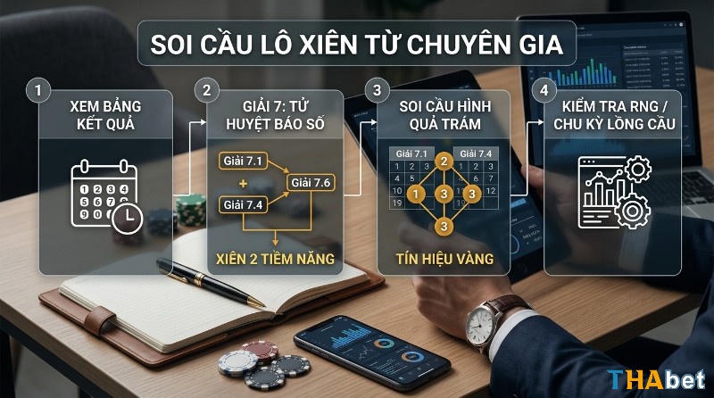 Soi cầu kinh nghiệm chơi lô xiên từ chuyên gia qua 4 bước: xem bảng kết quả, phân tích giải 7 ghép số, soi cầu hình quả trám và kiểm tra RNG