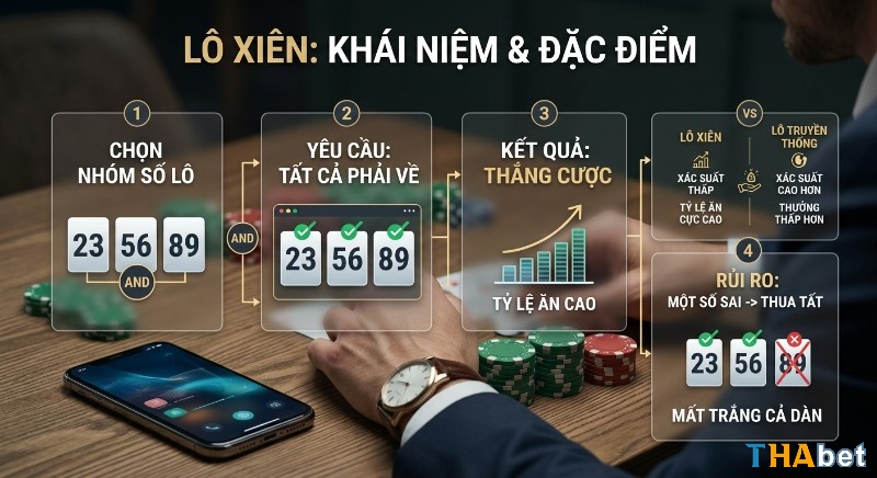 Tổng quan khái niệm và đặc điểm của lô xiên là gì, từ cách chọn số, yêu cầu, tỷ lệ ăn đến rủi ro thua tất cả nếu sai một số