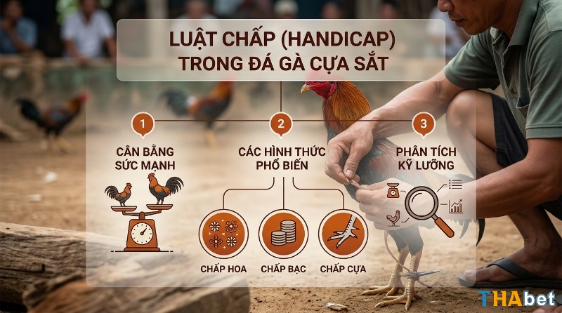 Luật đá gà cựa sắt cân bằng sức mạnh qua cân nặng, các hình thức chấp hoa, chấp bạc, chấp cựa. Người đàn ông chuẩn bị gà chọi, phân tích kỹ lưỡng